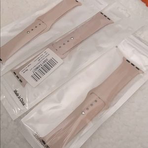 Apple Watch silicone band. Light pink sand